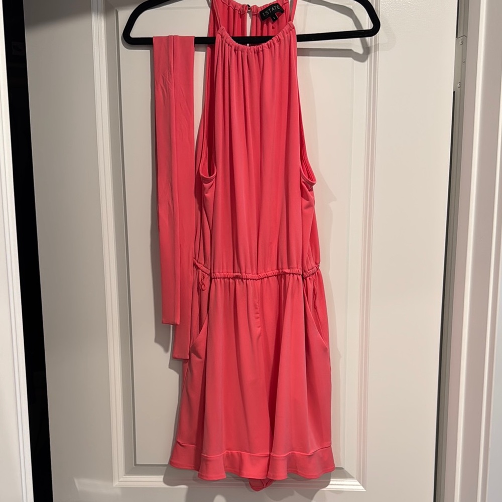 Elegant Pink Halter Romper
